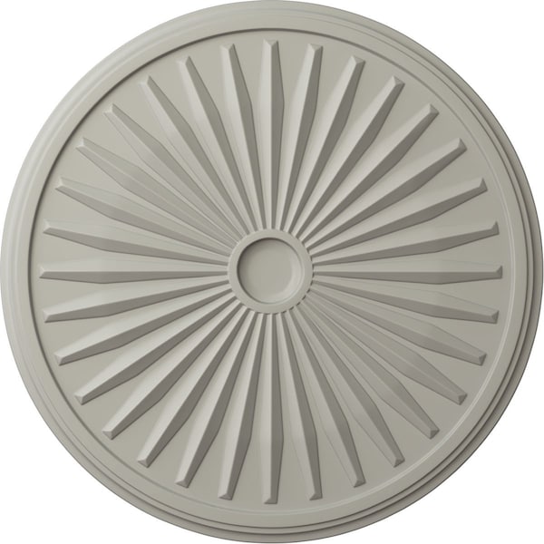 Ekena Millwork Leandros Ceiling Medallion (Fits Canopies up to 5"), 33 1/8"OD x 3 1/2"ID x 1 3/8"P, Pot of Cream CM33LEPCF - main